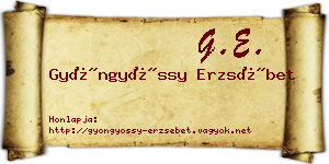 Gyöngyössy Erzsébet névjegykártya
