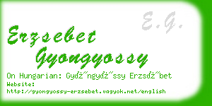 erzsebet gyongyossy business card